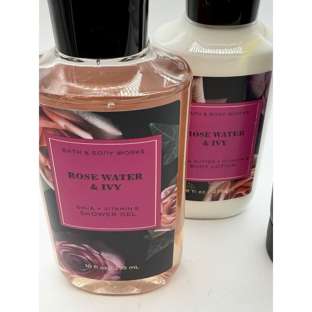 BRAND NEW Bath and Body Works Rose Water & Ivy Body Cream, Lotion & Shower Wash - Picture 2 of 4